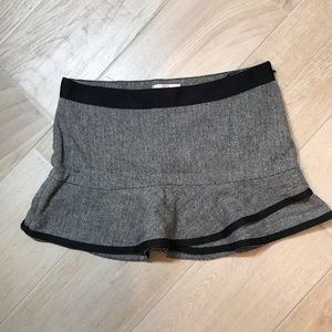 JLo Jennifer Lopez black herringbone skirt